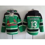 Men's St. Louis Cardinals #13 Matt Carpenter Green MLB Hoodie