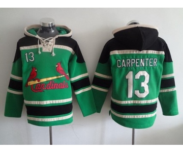 Men's St. Louis Cardinals #13 Matt Carpenter Green MLB Hoodie