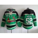 Men's St. Louis Cardinals #52 Michael Wacha Green MLB Hoodie