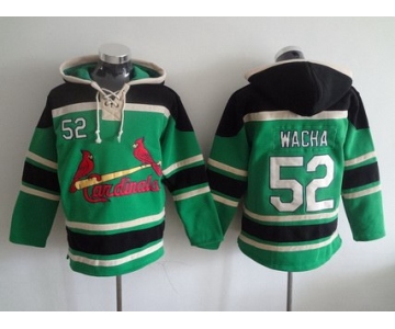 Men's St. Louis Cardinals #52 Michael Wacha Green MLB Hoodie