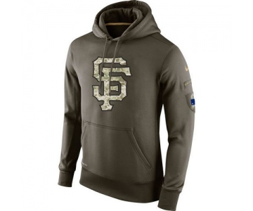 Men's San Francisco Giants Nike Olive Salute To Service KO Performance Hoodie