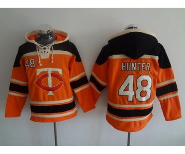 Men's Minnesota Twins #48 Torii Hunter Orange MLB Baseball Hoodie
