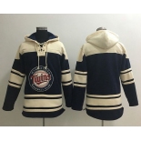 Men's Minnesota Twins Blank Navy Blue Baseball MLB Hoodie