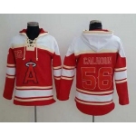 Men's LA Angels Of Anaheim #56 Kole Calhoun Red Baseball MLB Hoodie