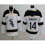 Men's Chicago White Sox #14 Paul Konerko Retired White Baseball MLB Hoodie