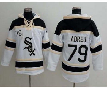 Men's Chicago White Sox #79 Jose Abreu White Baseball MLB Hoodie
