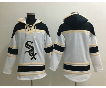 Men's Chicago White Sox Blank White Baseball MLB Hoodie