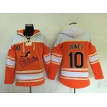 Men's Baltimore Orioles #10 Adam Jones Orange Baseball MLB Hoodie
