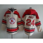 Men's Boston Red Sox #24 David Price Cream Baseball MLB Hoodie