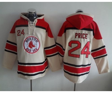 Men's Boston Red Sox #24 David Price Cream Baseball MLB Hoodie