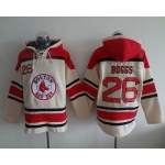 Men's Boston Red Sox #26 Wade Boggs Retired Cream Baseball MLB Hoodie