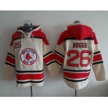 Men's Boston Red Sox #26 Wade Boggs Retired Cream Baseball MLB Hoodie