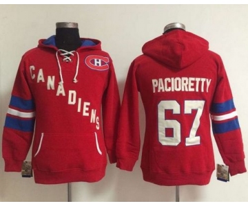 Montreal Canadiens #67 Max Pacioretty Red Women's Old Time Heidi NHL Hoodie