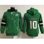 Dallas Stars #10 Patrick Sharp Green Women's Old Time Heidi Hoodie NHL Hoodie