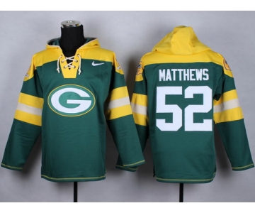 Nike Green Bay Packers #52 Clay Matthews 2014 Green Hoodie