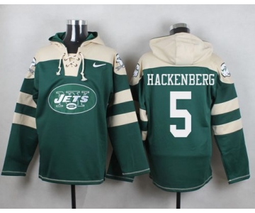 Nike Jets #5 Christian Hackenberg Green Player Pullover NFL Hoodie