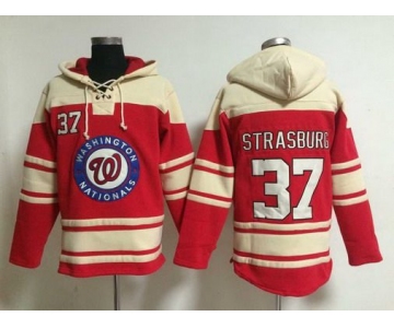 Men's Washington Nationals #34 Bryce Harper Home Red MLB Hoodie
