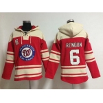 Men's Washington Nationals #6 Rendon Home Red MLB Hoodie