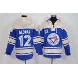 Men's Toronto Blue Jays #12 Roberto Alomar Retired Player Blue Alternate MLB Hoodie