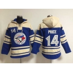 Men's Toronto Blue Jays #14 David Price Alternate Blue MLB Hoodie