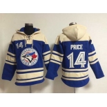 Men's Toronto Blue Jays #14 David Price Alternate Blue MLB Hoodie