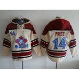 Men's Toronto Blue Jays #14 David Price Cream MLB Baseball Hoodie