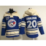 Men's Toronto Blue Jays #20 Josh Donaldson Alternate Blue MLB Hoodie