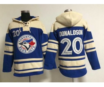 Men's Toronto Blue Jays #20 Josh Donaldson Alternate Blue MLB Hoodie