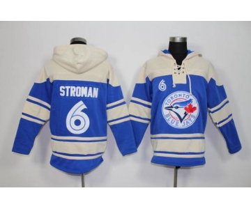 Men's Toronto Blue Jays #6 Marcus Stroman Blue Alternate MLB Hoodie