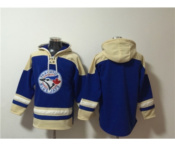 Men's Toronto Blue Jays Blank Royal Ageless Must-Have Lace-Up Pullover Hoodie