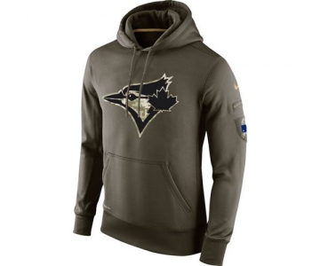 Men's Toronto Blue Jays Nike Olive Salute To Service KO Performance Hoodie
