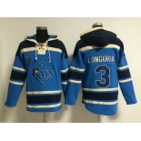 Men's Tampa Bay Rays #3 Evan Longoria Alternate Light Blue MLB Hoodie