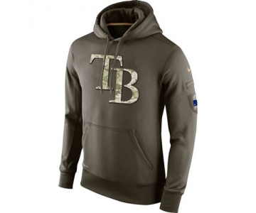 Men's Tampa Bay Rays Nike Olive Salute To Service KO Performance Hoodie