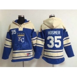 Men's Kansas City Royals #35 Eric Hosmer Blue Hoodie