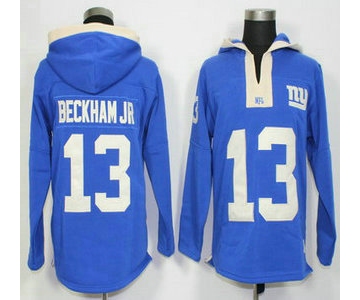 Men's New York Giants #13 Odell Beckham Jr Royal Blue Team Color 2015 NFL Hoodie