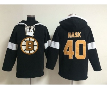 2014 Old Time Hockey Boston Bruins #40 Tuukka Rask Black Hoodie