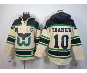 Old Time Hockey Hartford Whalers #10 Ron Francis Cream Hoodie