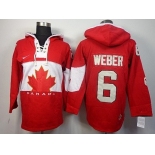 2014 Old Time Hockey Olympics Canada #6 Shea Weber Red Hoodie