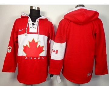 2014 Old Time Hockey Olympics Canada Blank Red Hoodie
