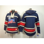 2014/15 Old Time Hockey Team USA Blank Navy Blue Hoodie