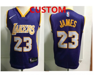 Custom Los Angeles Lakers  Purple Toddlers Jersey