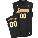 Mens Los Angeles Lakers Customized Black Fashion Jersey