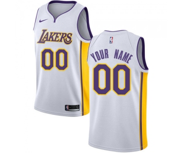 Men's Nike Los Angeles Lakers Customized Authentic White NBA Association Edition Jersey
