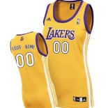 Womens Los Angeles Lakers Customized Yellow Jersey