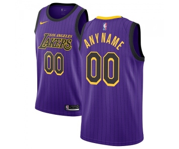 Youth Los Angeles Lakers Swingman Purple City Edition Nike NBA Customized Jersey