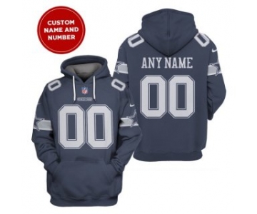 Men's Dallas Cowboys Active Player Navy Custom 2021 Pullover Hoodie