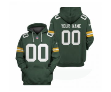 Men's Green Bay Packers Active Player Custom 2021 Green Pullover Hoodie