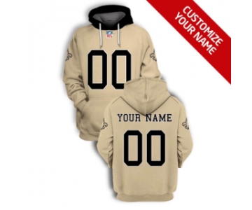 Men's New Orleans Saints Active Player Gold Custom 2021 Pullover Hoodie