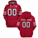 Men's San Francisco 49ers Active Custom 2021 Red 75th Anniversary Pullover Hoodie