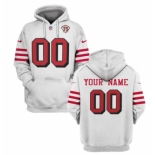 Men's San Francisco 49ers Active Custom 2021 White 75th Anniversary Pullover Hoodie